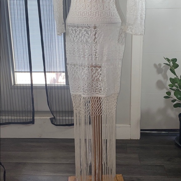Xs Guess white Lace maxi dress - Picture 3 of 10